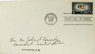 First Day Cover: International Red Cross Centenary 5-cent U.S Postage Stamp