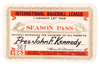 Courtesy Pass for International Baseball League