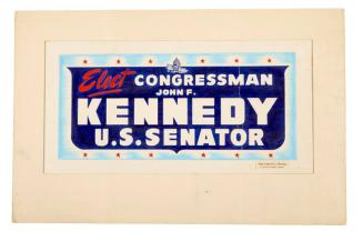 Art Work for 1952 Congressman John F. Kennedy For Senate Campaign