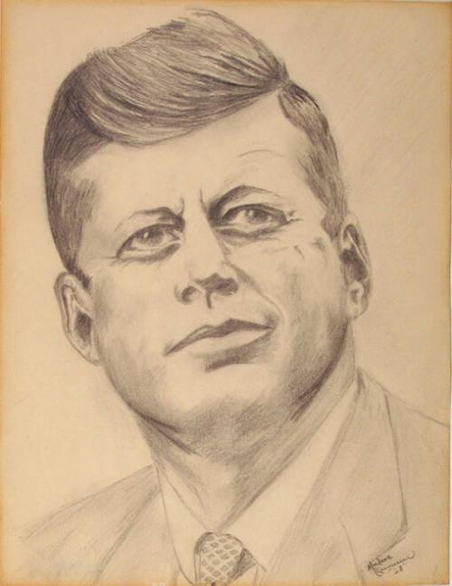 Sketch of John F. Kennedy