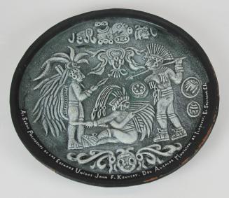 Plate with Mayan Figures