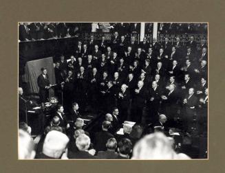 Photograph of John F. Kennedy Addressing the Irish Parliament