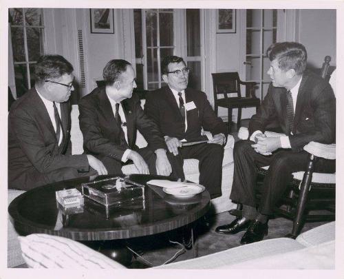 President John F. Kennedy meeting with National Congress of American Indians president Walter W…