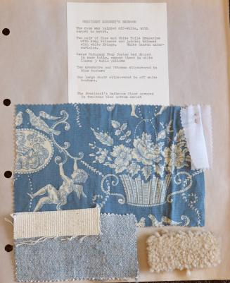 Fabric Samples from President Kennedy's and Mrs. Kennedy's Bedrooms