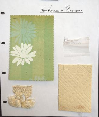 Fabric Samples from President Kennedy's and Mrs. Kennedy's Bedrooms