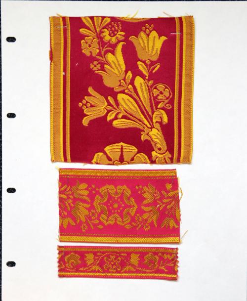 Fabric Samples from the White House Red Room