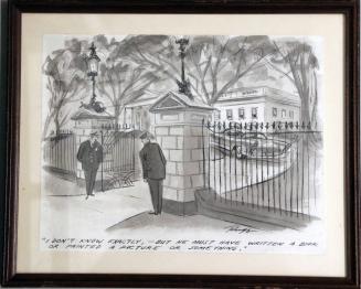 Cartoon of Car Entering White House Gates