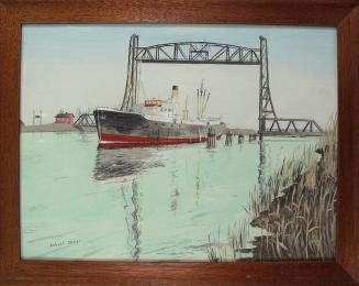 Trawler Under a Bridge
