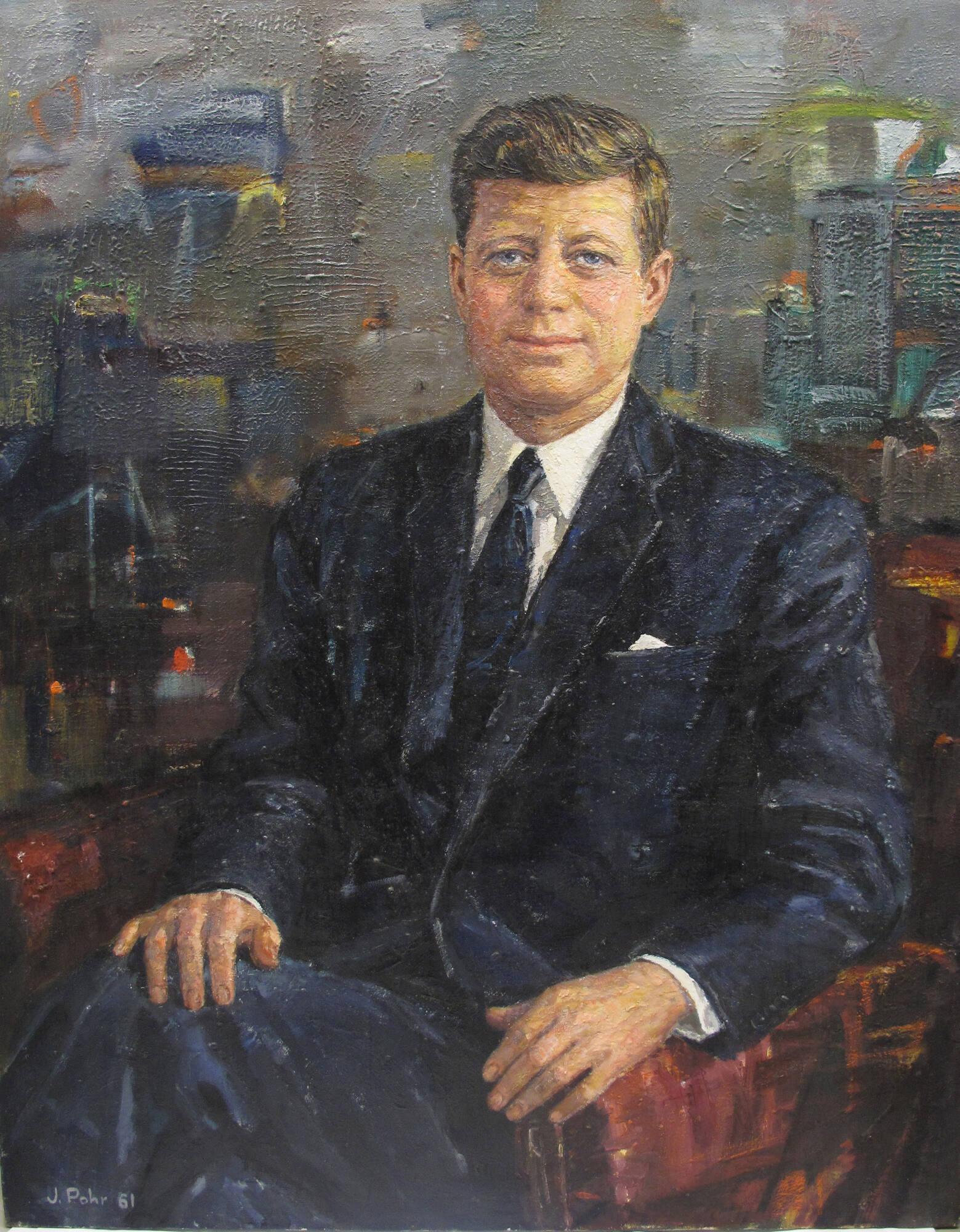 Portrait Of John F Kennedy Seated All Artifacts The John F Kennedy Presidential Library