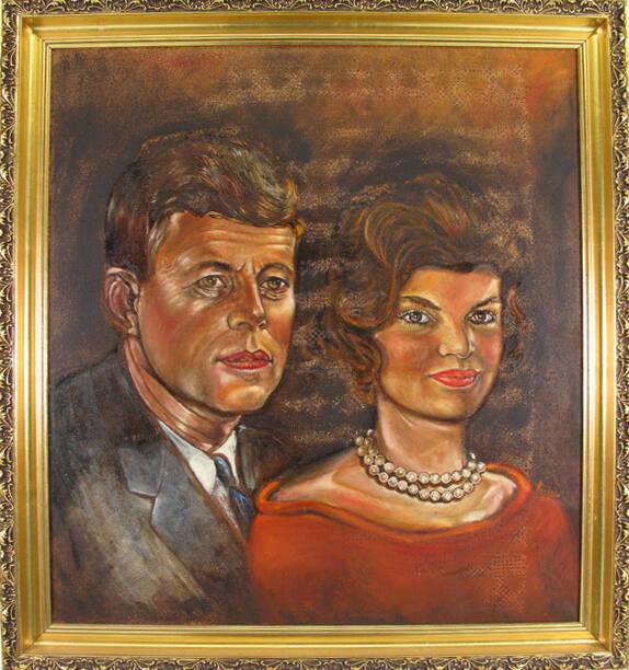 Portrait Of President And Mrs John F Kennedy All Artifacts The John F Kennedy