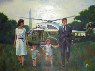 President John F. Kennedy and Family Leaving Marine One