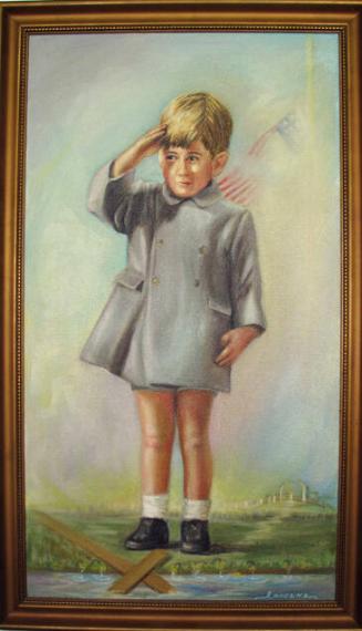 Portrait of John F. Kennedy, Jr. Saluting
