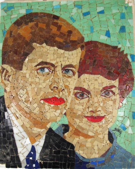 Mosaic Of John F Kennedy And Jacqueline Kennedy All Artifacts The John F Kennedy