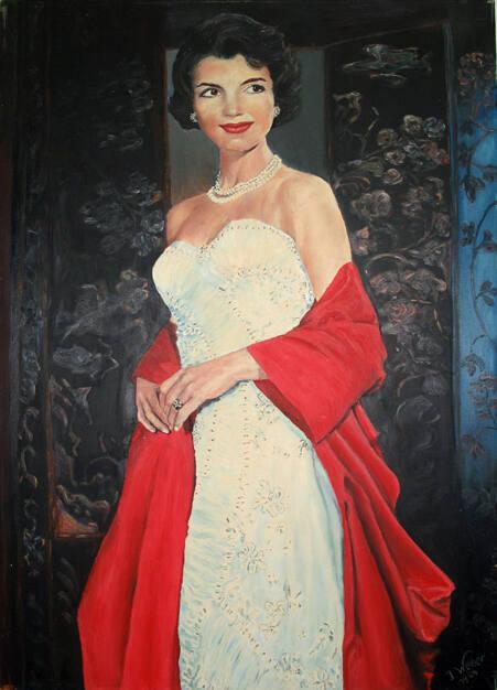 Portrait of Jacqueline Kennedy in Formal Gown
