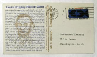Commemorative Cachet: Centennial of Lincoln's Gettysburg Address