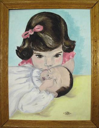 Painting of a Girl and Baby