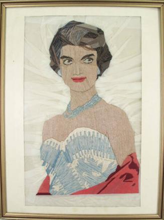 Needlepoint Portrait of Jacqueline Kennedy