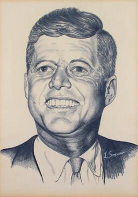 Sketch of John F. Kennedy