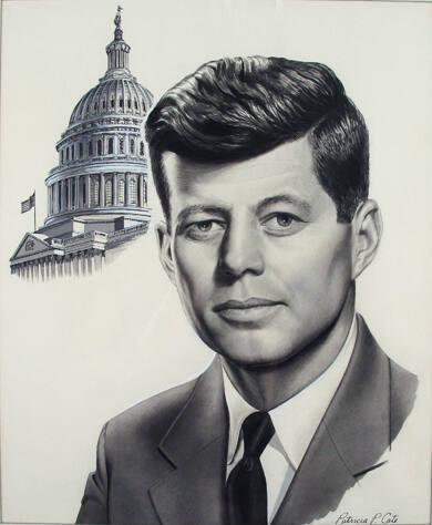 Sketch of Senator John F. Kennedy