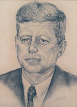 Sketch of John F. Kennedy