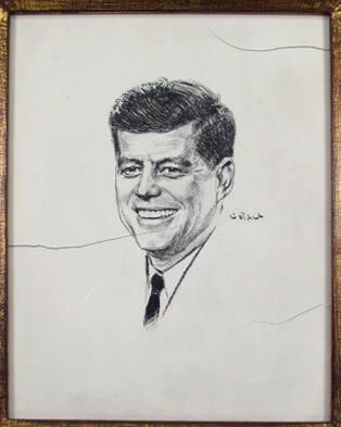 Sketch of John F. Kennedy