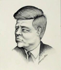 Carricature of John F. Kennedy