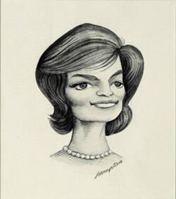 Carricature of Jacqueline Kennedy
