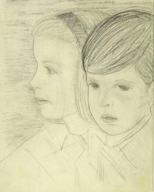 Drawing of Caroline and John F. Kennedy, Jr.