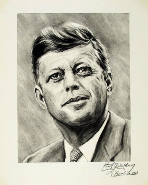 Sketch of John F. Kennedy