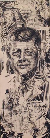 Sketch of John F. Kennedy