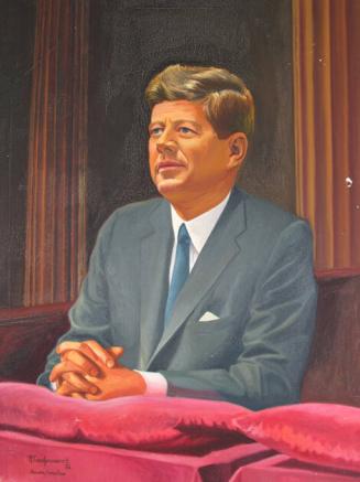 Portrait of John F. Kennedy Kneeling