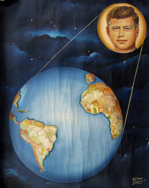 Portrait of John F. Kennedy as Man in the Moon