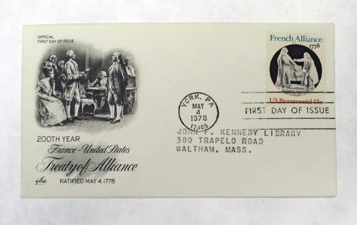 First Day Cover: 200th Year France/US Treaty of Alliance
