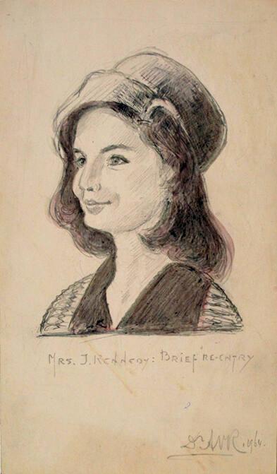 Sketch of Jacqueline Kennedy