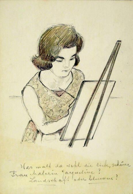 Sketch Of Jacqueline Kennedy – All Artifacts – The John F Kennedy