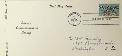 First Day Cover: 5-cent U.S Postage Stamp Commemorating the Sciences