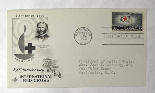 First Day Cover International Red Cross Centenary 5 cent U.S