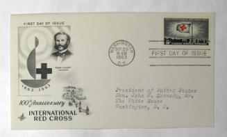 First Day Cover: International Red Cross Centenary 5-cent U.S Postage Stamp