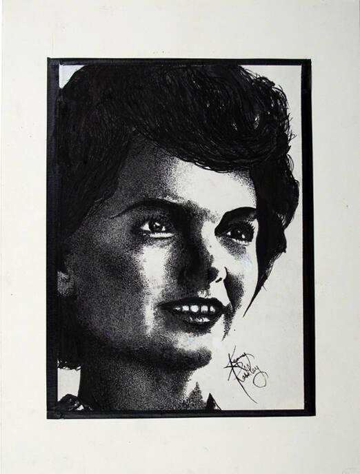 Drawing Of Jacqueline Kennedy All Artifacts The John F Kennedy
