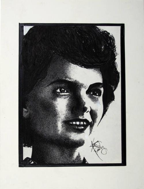 Drawing Of Jacqueline Kennedy All Artifacts The John F Kennedy Presidential Library And Museum 