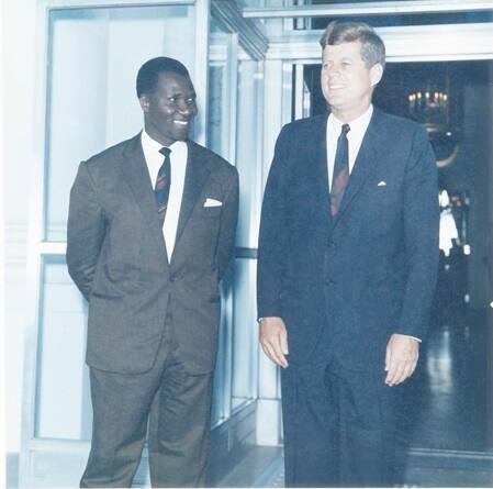 Photograph of President Kennedy with President Sekou Toure