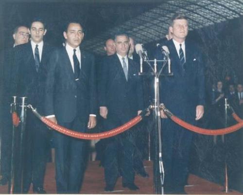 Photograph of President Kennedy and King Hassan II of Morocco