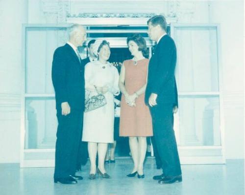 Photograph of President and Mrs. Kennedy with Prime Minister and Mrs. Gerhardsen