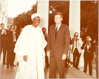 Photograph of Prime Minister Balewa of Nigeria and President John F. Kennedy