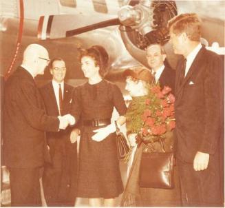 Photograph of President and Mrs. Kennedy with President and Mrs. Kekkonen