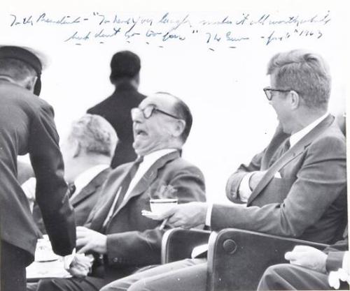 Photograph of President Kennedy and Governor of California Pat Brown
