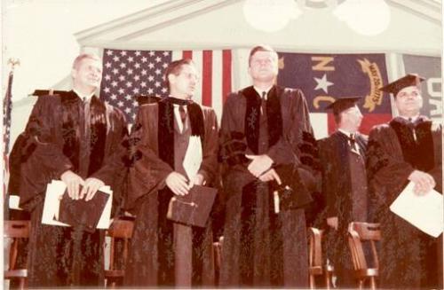 Photograph of John F. Kennedy Receiving Honorary Degree at University of North Carolina
