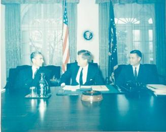 President Kennedy, Robert McNamara, and Shah Mohammed Reza Pahlavi