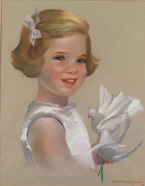 Portrait of Caroline with Doves