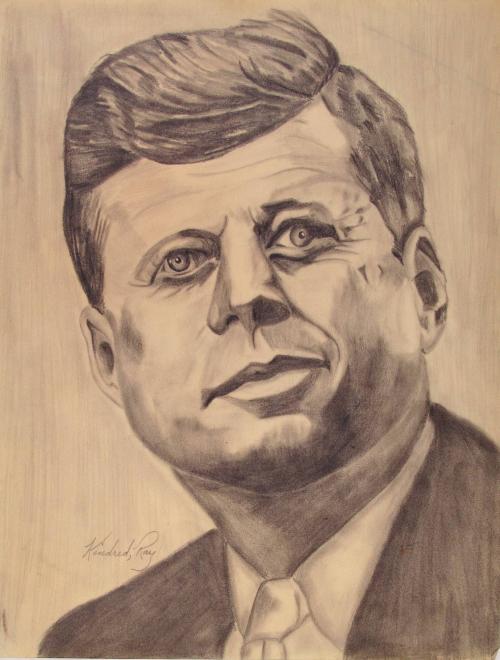 Sketch Of John F Kennedy All Artifacts The John F Kennedy Presidential Library And Museum 